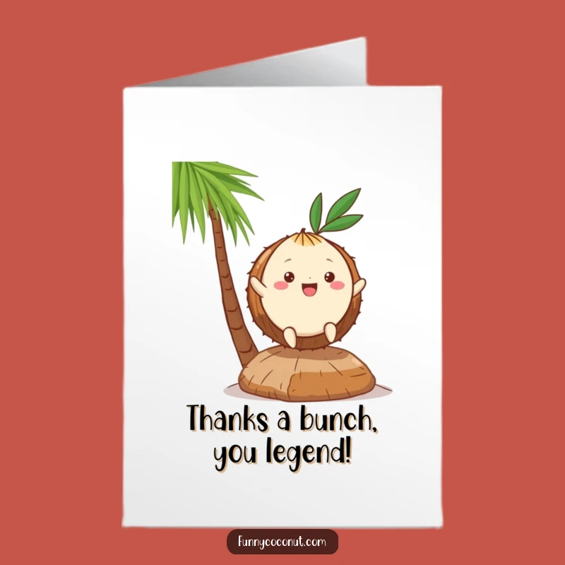 Free Printable Thank You Card: Cute Kawaii Coconut Hop, Heartfelt Downloadable Gift!