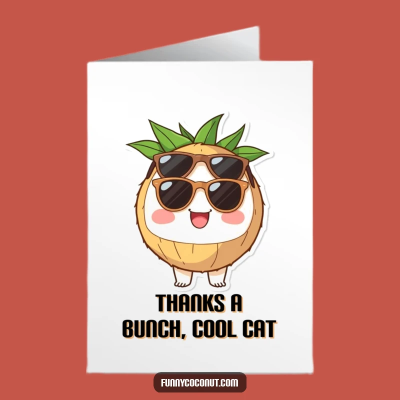 Free Printable Thank You Card: Groovy Coconut - Funny Downloadable Gift