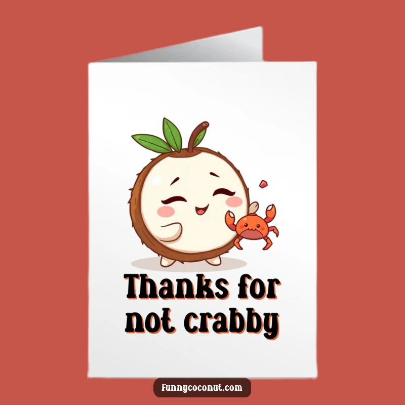 Free Printable Thank You Card: Coconut's Crab Toss, Cheeky Downloadable Gift!