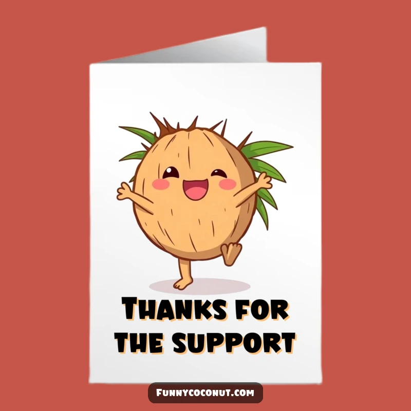 Free Printable Thank You Coconut Card: Cartwheel Gratitude Downloadable Gift!