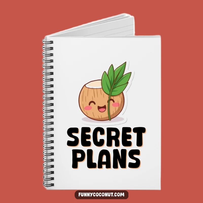 Funny Coconut Notebook: Laughing Tropical Character Journal Gift