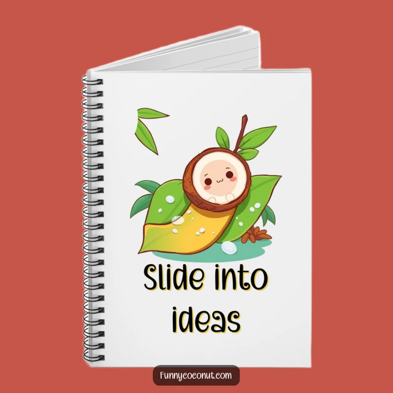 Funny Coconut Slide Notebook - Journal Your Adventures
