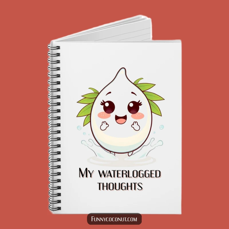 Funny Coconut Water Droplet Splash Notebook: Jot Down Playful Ideas