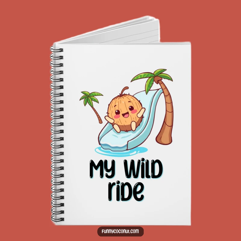 Funny Coconut Waterslide Notebook: Jot Down Ideas with Summer Fun