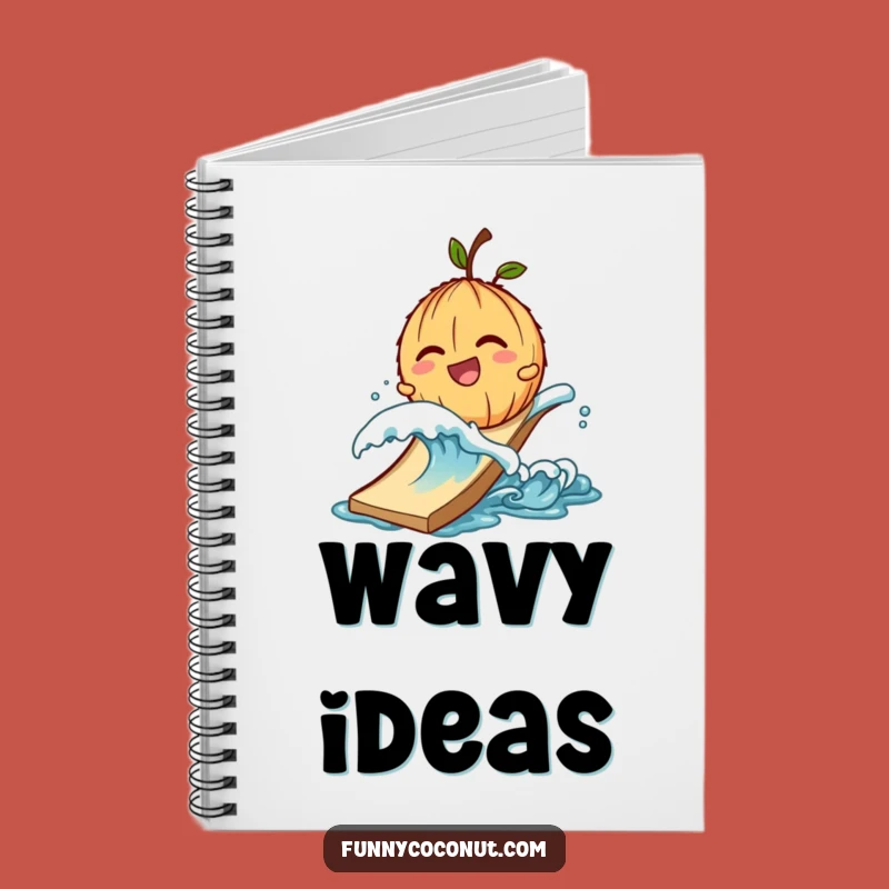 Funny Giggling Coconut Wave Slide Notebook - Beach Journal for Fun