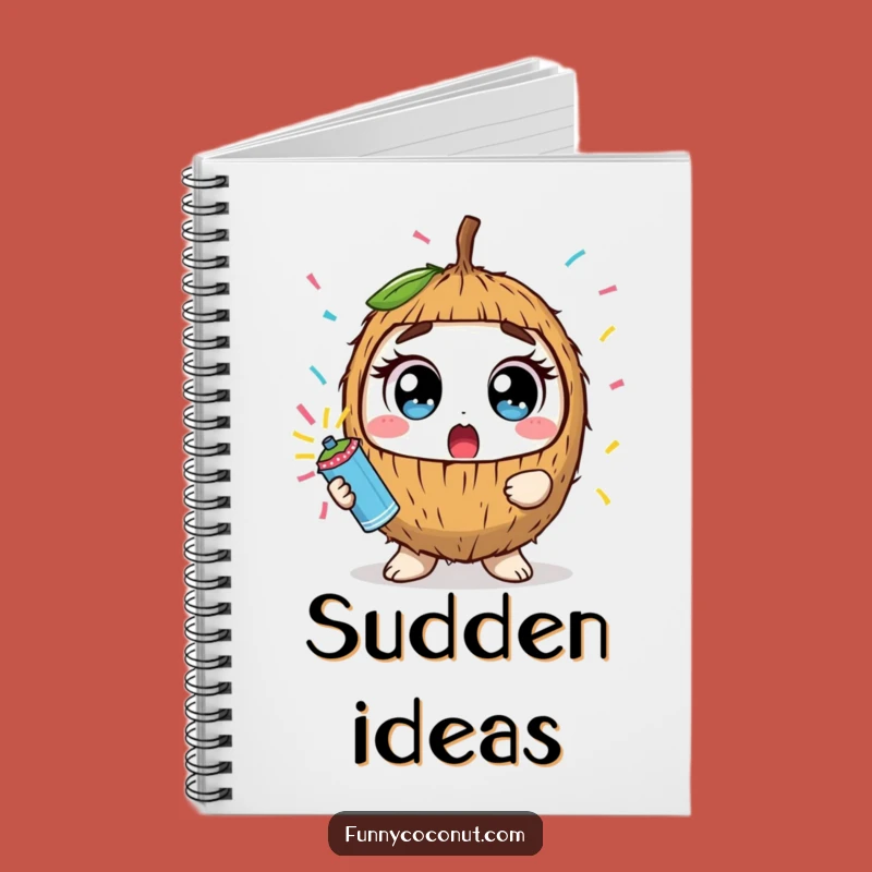 Funny Surprised Coconut Notebook: Jot Down Surprising Ideas