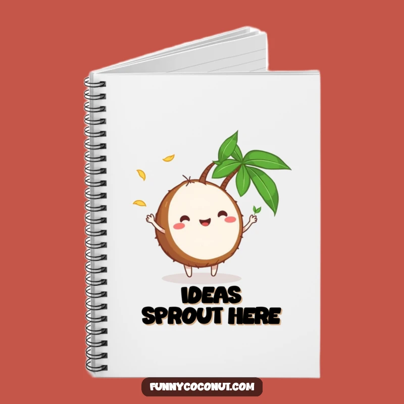 Funny Coconut Juggling Leaves Notebook: Jot Down Ideas with Tropical Humor