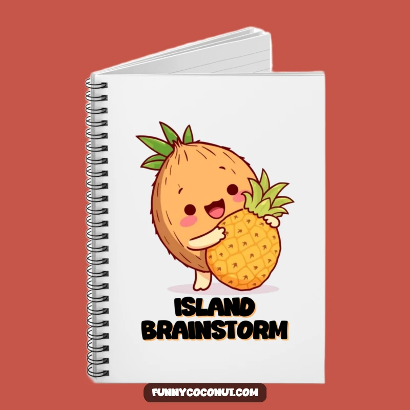 Funny Coconut Notebook: Tropical Bopping Character Journal Gift