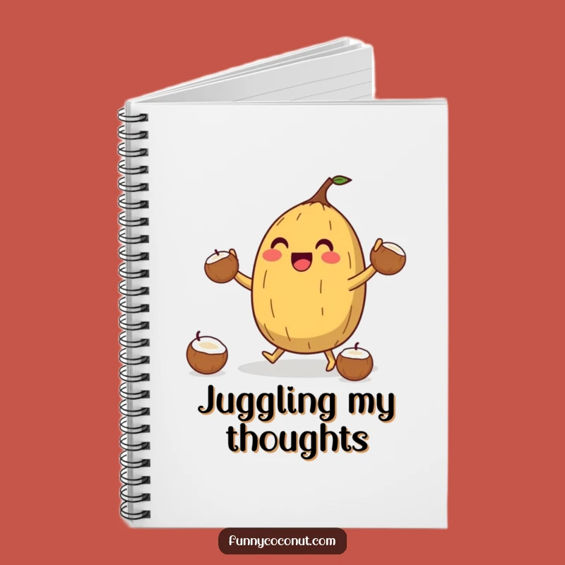 Funny Coconut Juggler Notebook: Jubilant Diary, Skillful Notes, Hilarious Gift!