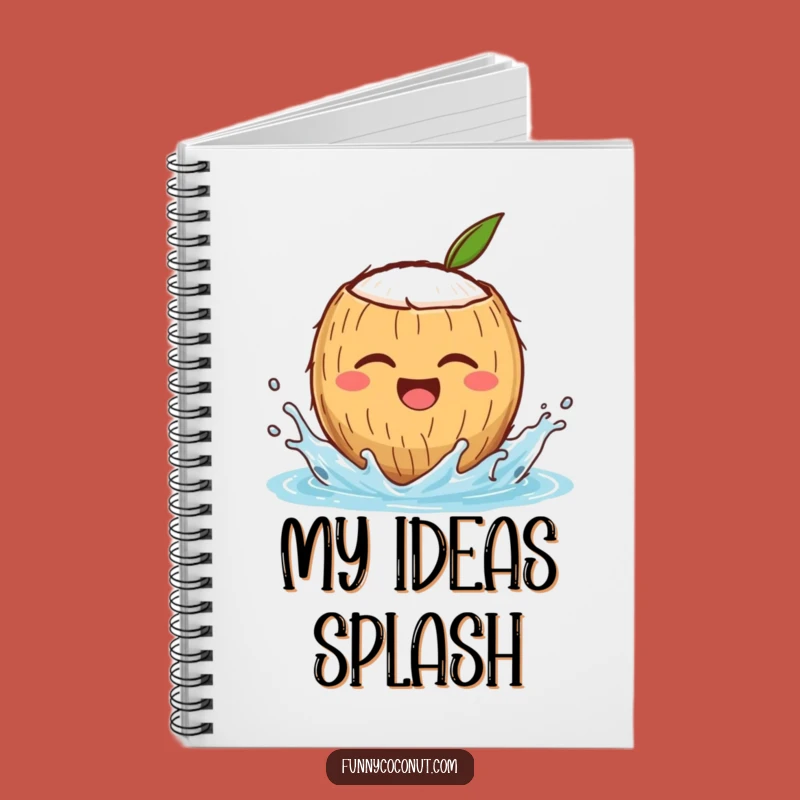 Funny Winking Coconut Notebook: Joyful Splash Ideas, Perfect Journal Gift