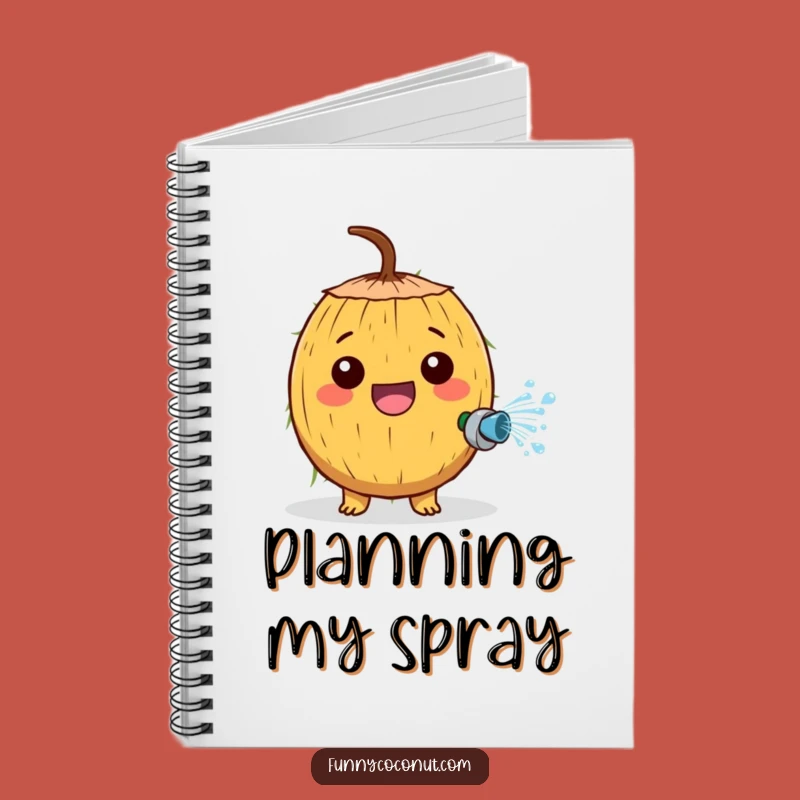 Funny Watering Coconut Notebook: Jot Down Fun Ideas with Playful Flair Gift