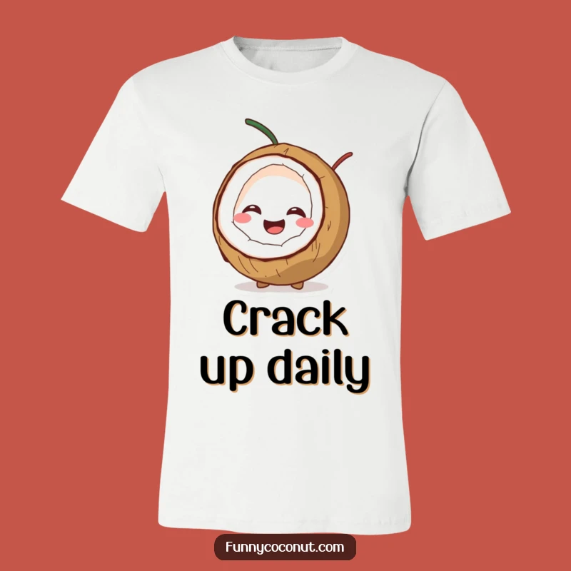 Funny Giggling Coconut T-Shirt: Wear Your Joy with this Split Funny Gift