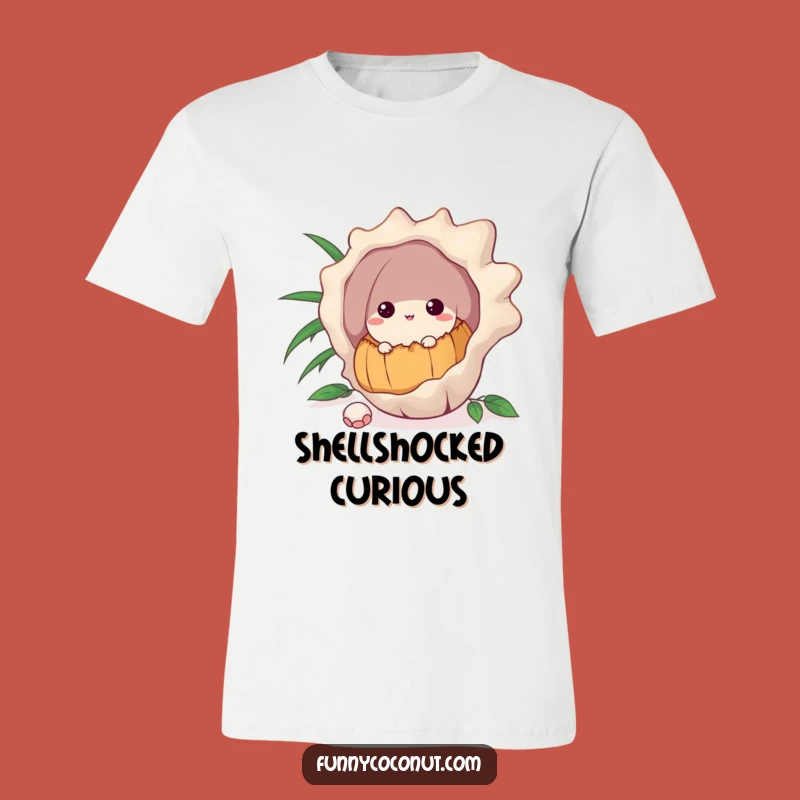 Funny Coconut T-Shirt: Curious Peek Tee for Mysterious Souls