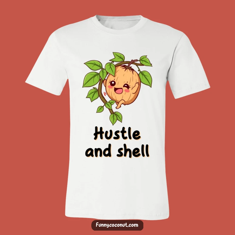 Funny Determined Coconut T-Shirt - Enthusiastic Climber, Tropical Fun, Great Gift