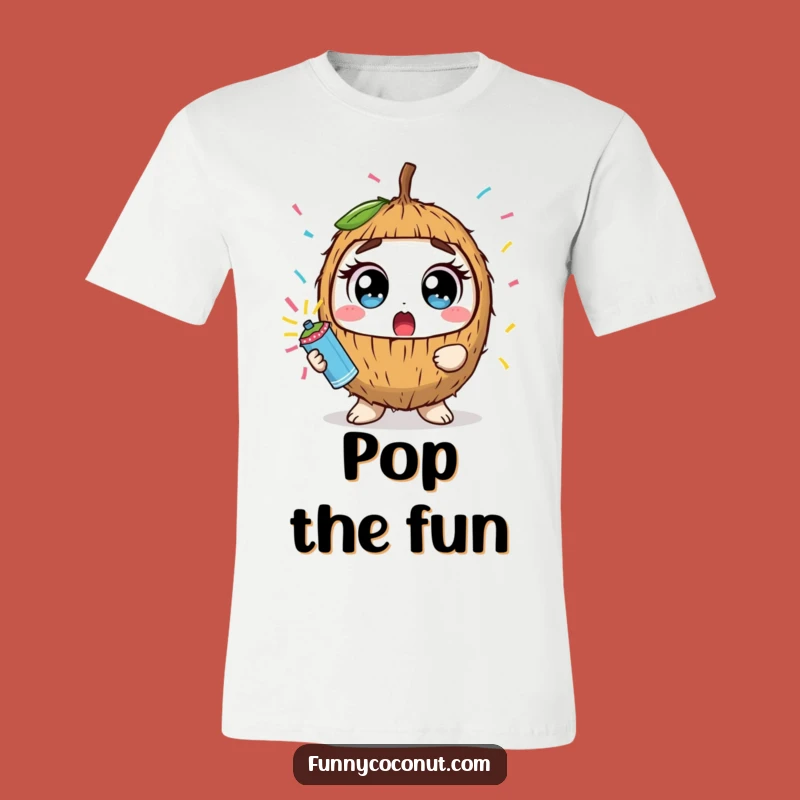 Funny Surprised Coconut T-Shirt: Pop the Fun Unexpectedly