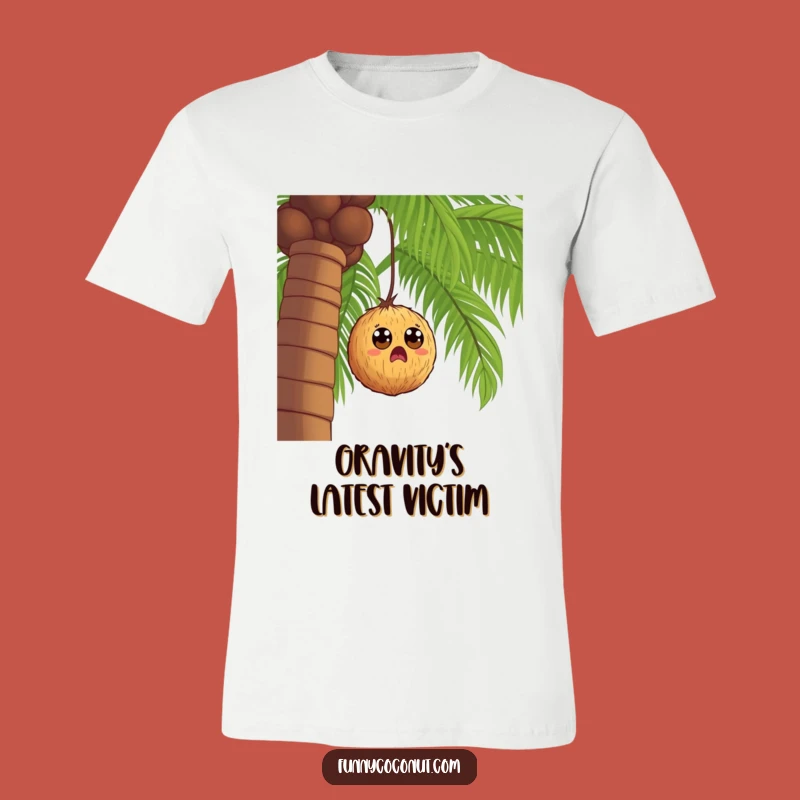 Funny Falling Coconut T-Shirt: Comical Tropical Mishap Apparel Gift