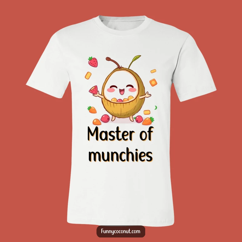 Funny T-Shirt: Winking Coconut Juggler - Hilarious Fruit Snack Tee Gift