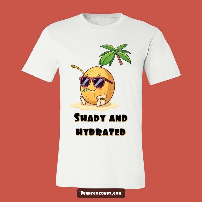 Funny Coconut Sunglasses T-Shirt - Tropical Beach Vibes Tee