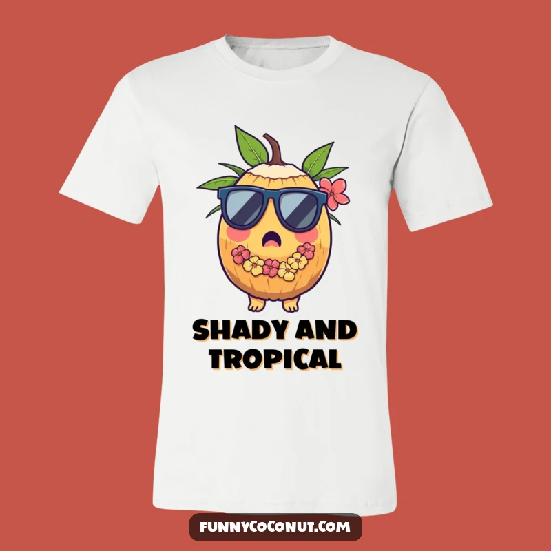 Funny Surprised Coconut T-Shirt: Aloha Style and Humor Funny Gift