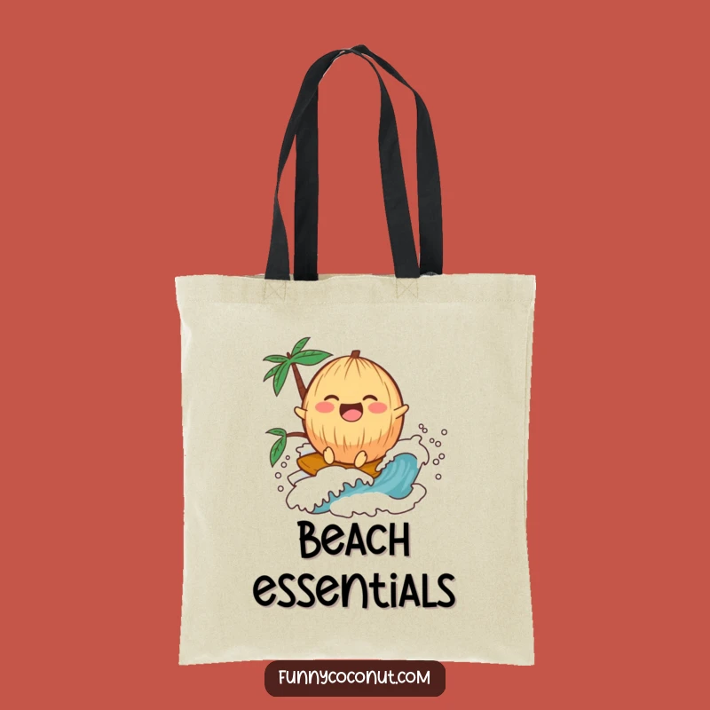 Funny Laughing Coconut Tote Bag: Carry Your Beach Joy