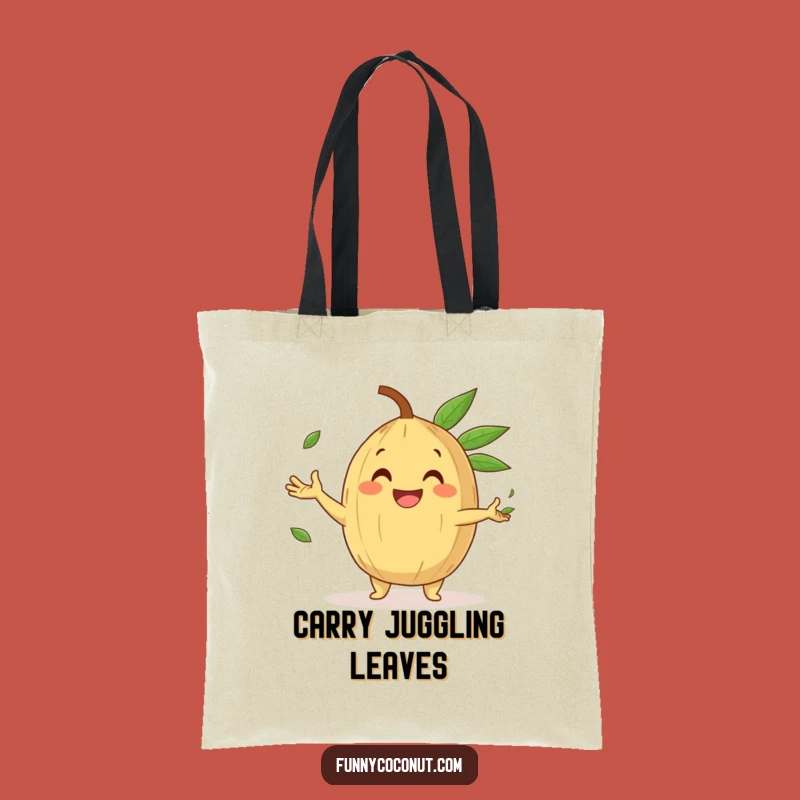 Funny Juggling Coconut Tote Bag: Carry Your Fun with a Happy Character