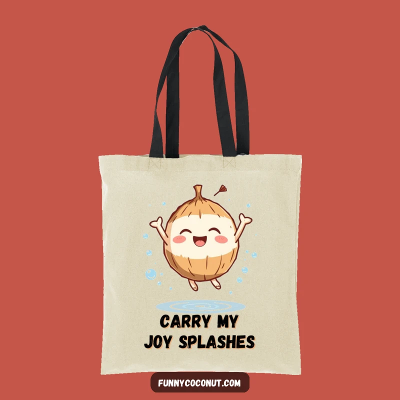 Funny Joyful Coconut Tote Bag: Carry Refreshing Humor, Everyday Fun