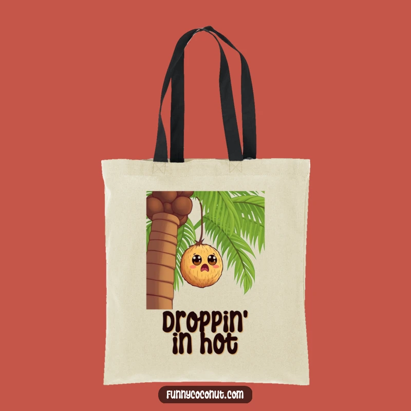 Funny Falling Coconut Tote Bag: Carry Your Comical Surprise Gift