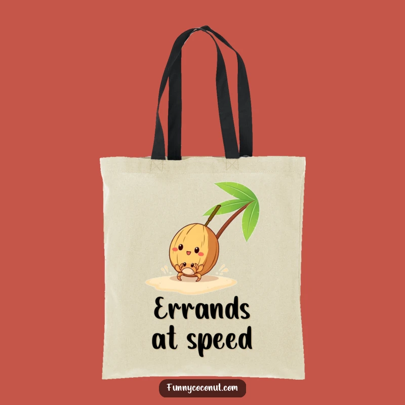 Funny Coconut Race Tote Bag: Carry Your Beach Gear with Humor