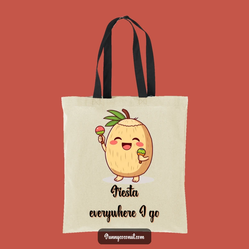 Funny Coconut Maracas Tote Bag: Joyful Character Carry-all, Perfect Humorous Gift