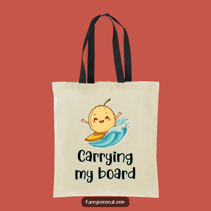Funny Banana Peel Surfing Coconut Tote Bag: Carry Your Adventures Gift