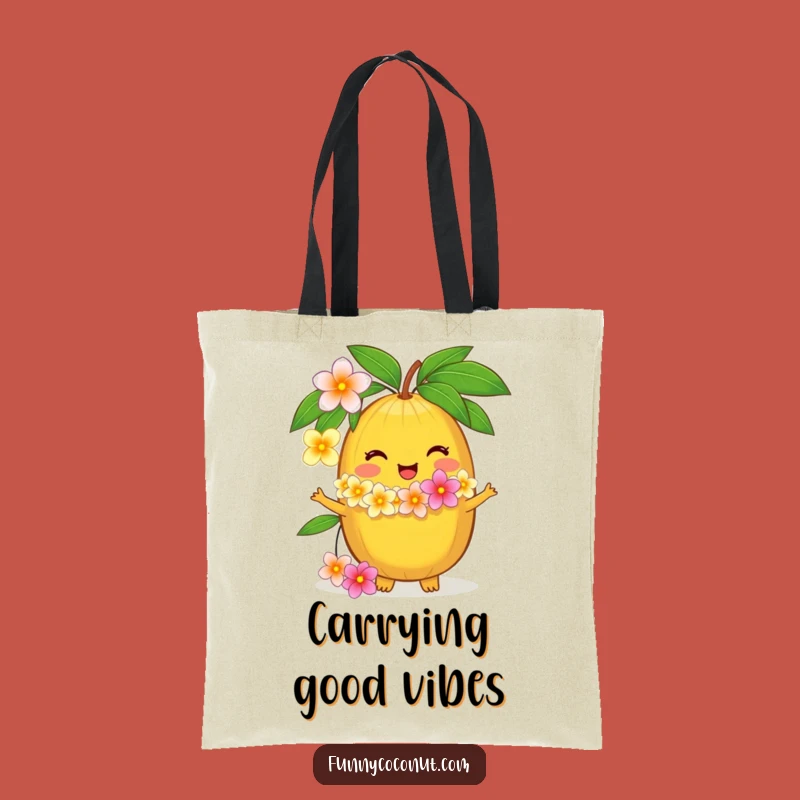 Funny Coconut Lei Tote Bag: Delighted Welcome, Perfect Beach Carry-All