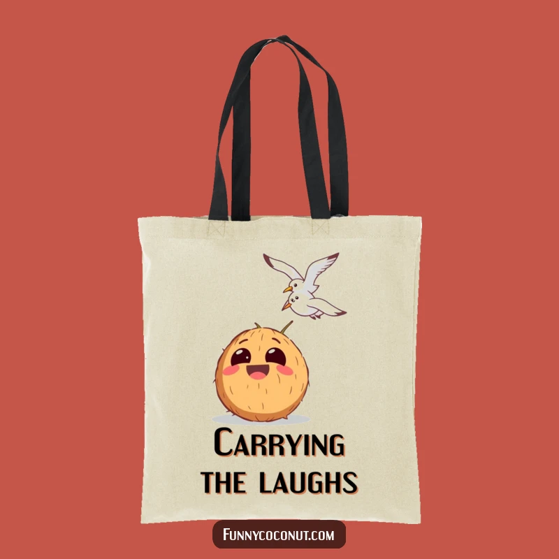 Funny Coconut Tote Bag: Carry Your Laughs with this Seagull Watcher