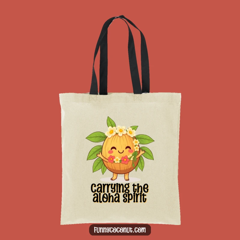 Funny Hula Coconut Tote Bag, Tropical Beach Essential, Hilarious Gift Idea