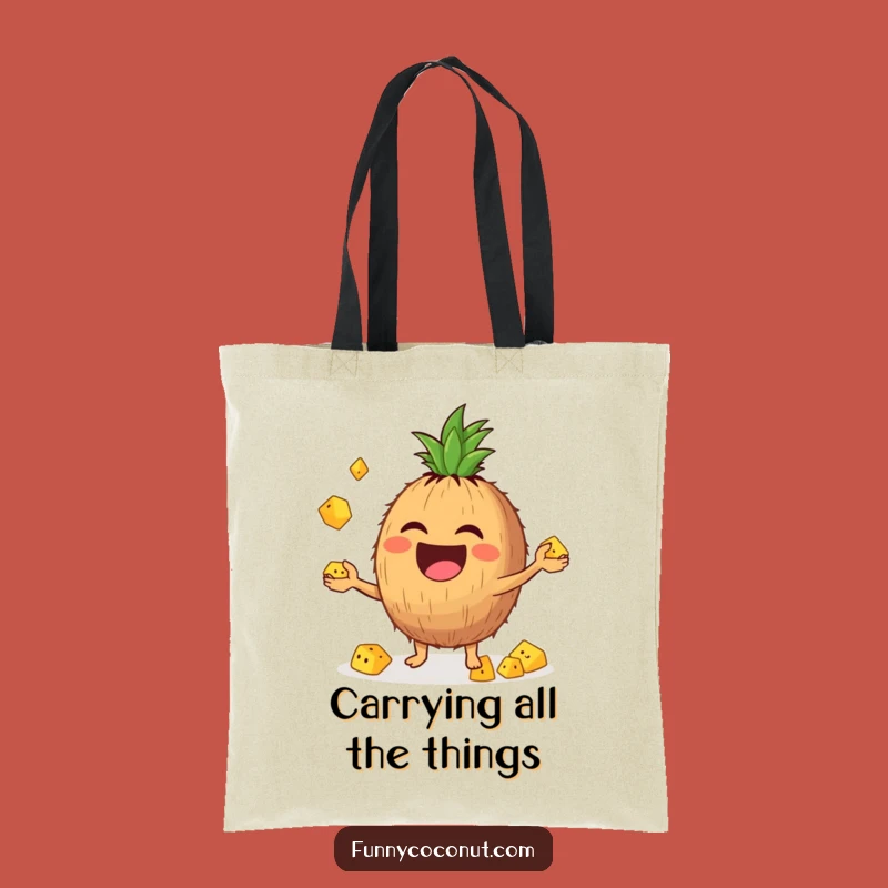 Funny Juggling Coconut Tote Bag: Carry Your Essentials with Tropical Flair Gift