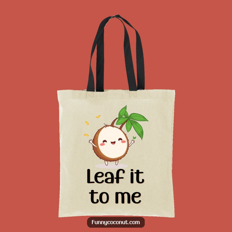 Funny Coconut Juggling Leaves Tote Bag: Stylish Tropical Humor for Everyday Errands