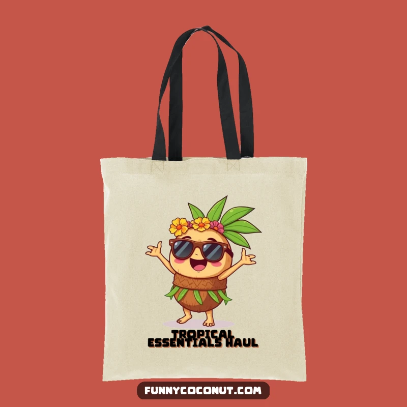 Funny Coconut Hula Dancer Tote Bag: Carry Your Fun Tropical Style Gift
